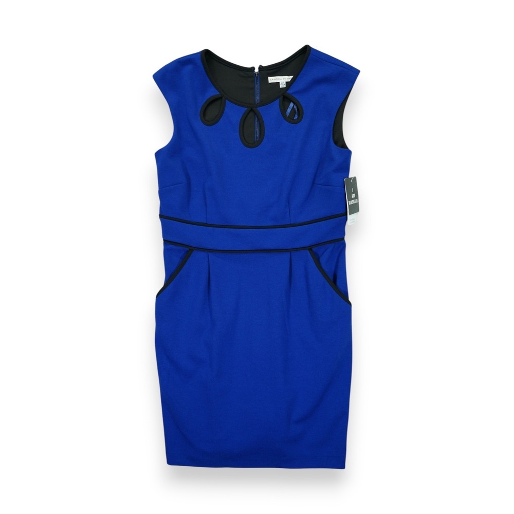 NWT Sandra Darren Sheath Dress Royal Blue Size 10P Sleeveless ~ Women's